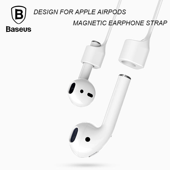 Baseus Magnetic Strap For Apple Airpods Bluetooth Earphone Silicone Anti Lost Strap Loop String Rope For Air Pods Headset