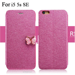 Butterfly Flip Leather iPhone Case