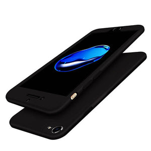 360 Degree Phone Cases For iPhone 7 6 6s Plus Funda Luxury 2 in 1 Armor PC Front Case + Soft TPU Silicone Full Cover Capa Coque