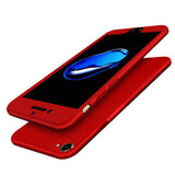 360 Degree Phone Cases For iPhone 7 6 6s Plus Funda Luxury 2 in 1 Armor PC Front Case + Soft TPU Silicone Full Cover Capa Coque