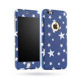 6 6s Floral 360 Case For Iphone 5 5s SE 6 6s Plus Fashion Flower Floral Leopard Full Coverage Front Case Back Cover + Glass Film