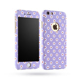 6 6s Floral 360 Case For Iphone 5 5s SE 6 6s Plus Fashion Flower Floral Leopard Full Coverage Front Case Back Cover + Glass Film