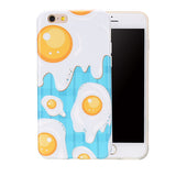 Cartoon Egg Banana Milk Print Case For iPhone 7 7 Plus