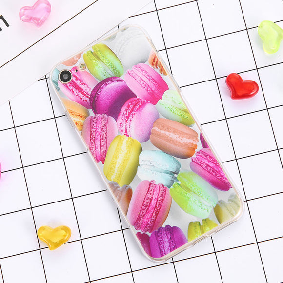 Macaron Dessert Sweet Candy Printed Case For iPhone 7 6 6s Plus SE 5 5s