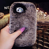 fluffy Winter Phone Cover Case for 5 5s 6 6S 4.7" 6 Plus 6S Plus 5.5"