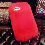 fluffy Winter Phone Cover Case for 5 5s 6 6S 4.7" 6 Plus 6S Plus 5.5"