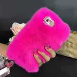 fluffy Winter Phone Cover Case for 5 5s 6 6S 4.7" 6 Plus 6S Plus 5.5"