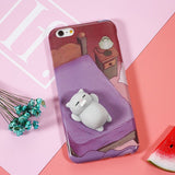 Soft Silicone Squishy Squeeze Cat case for iPhone