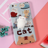Soft Silicone Squishy Squeeze Cat case for iPhone