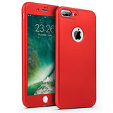360 Degree Full Cover Case For iPhone 6 6s 7 Plus Funda With Tempered Glass Film Case 6 Plus Phone Cases Soft Capa Coque