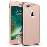 360 Degree Full Cover Case For iPhone 6 6s 7 Plus Funda With Tempered Glass Film Case 6 Plus Phone Cases Soft Capa Coque
