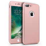 360 Degree Full Cover Case For iPhone 6 6s 7 Plus Funda With Tempered Glass Film Case 6 Plus Phone Cases Soft Capa Coque