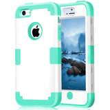 For iPhone 5/5S/SE Shockproof Protect Case w/Screen Protector Film+Stylus Pen