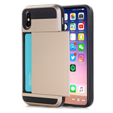 Back Case for iPhone X Slim Dual Layer Wallet Design w/Card Slot Phone Cases for iPhone X(2017) Protect Shockproof Cover Shell