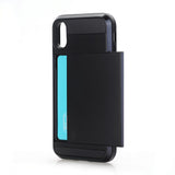 Back Case for iPhone X Slim Dual Layer Wallet Design w/Card Slot Phone Cases for iPhone X(2017) Protect Shockproof Cover Shell