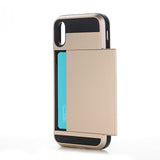Back Case for iPhone X Slim Dual Layer Wallet Design w/Card Slot Phone Cases for iPhone X(2017) Protect Shockproof Cover Shell