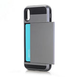 Back Case for iPhone X Slim Dual Layer Wallet Design w/Card Slot Phone Cases for iPhone X(2017) Protect Shockproof Cover Shell