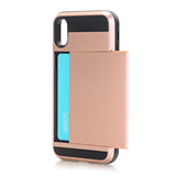 Back Case for iPhone X Slim Dual Layer Wallet Design w/Card Slot Phone Cases for iPhone X(2017) Protect Shockproof Cover Shell