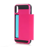 Back Case for iPhone X Slim Dual Layer Wallet Design w/Card Slot Phone Cases for iPhone X(2017) Protect Shockproof Cover Shell
