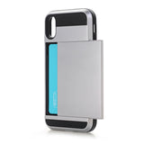 Back Case for iPhone X Slim Dual Layer Wallet Design w/Card Slot Phone Cases for iPhone X(2017) Protect Shockproof Cover Shell
