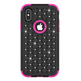 iPhone X Case Silicone Shell 3 in 1 Hard Cover ( FREE Screen Protective Film )