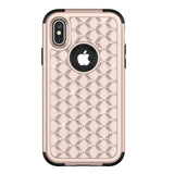 iPhone X Case Silicone Shell 3 in 1 Hard Cover ( FREE Screen Protective Film )