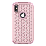 iPhone X Case Silicone Shell 3 in 1 Hard Cover ( FREE Screen Protective Film )