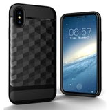 iPhone X Case Slim Dual Layer Protective Textured Geometric ( FREE Screen Protector Film )