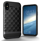 iPhone X Case Slim Dual Layer Protective Textured Geometric ( FREE Screen Protector Film )