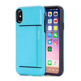 iPhone X Case Dual Layer Wallet Design w/Card Slot Holder ( FREE Screen Protector Film )