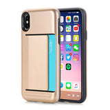 iPhone X Case Dual Layer Wallet Design w/Card Slot Holder ( FREE Screen Protector Film )