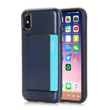 iPhone X Case Dual Layer Wallet Design w/Card Slot Holder ( FREE Screen Protector Film )