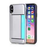 iPhone X Case Dual Layer Wallet Design w/Card Slot Holder ( FREE Screen Protector Film )
