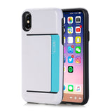 iPhone X Case Dual Layer Wallet Design w/Card Slot Holder ( FREE Screen Protector Film )