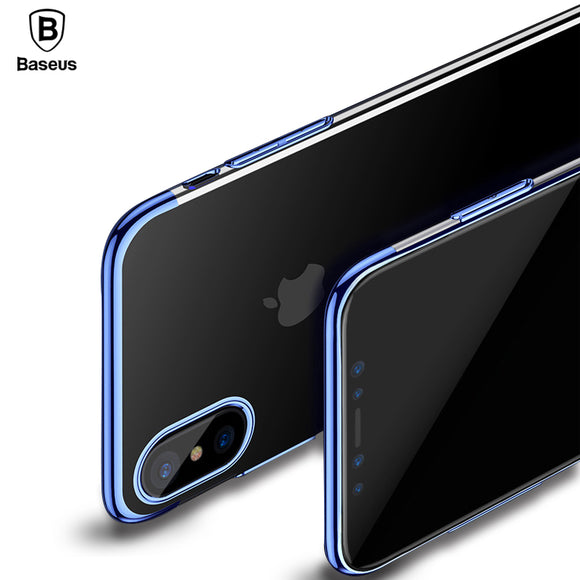 Baseus Plating Case For iPhone X Ultra Thin Electroplating Hard PC Back Cover Case