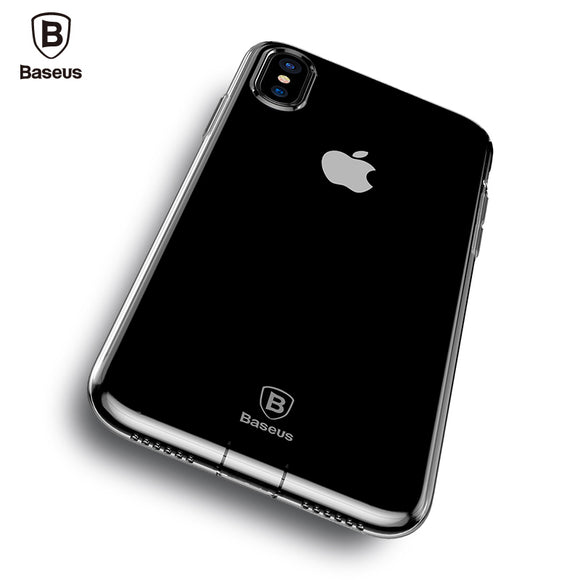 Baseus Dirt-resistant Case For iPhone X Ultra Thin Clear Soft TPU Silicone Cover Case For iPhone X