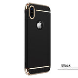 iPhone X Case Hard PC Armor Shockproof Electroplate Frame