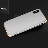 iPhone X Case Hard PC Armor Shockproof Electroplate Frame