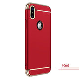 iPhone X Case Hard PC Armor Shockproof Electroplate Frame