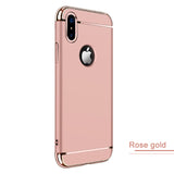 iPhone X Case Hard PC Armor Shockproof Electroplate Frame