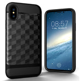 iPhone X Case Slim Dual Layer Protective Textured Geometric ( FREE Screen Protector Film )