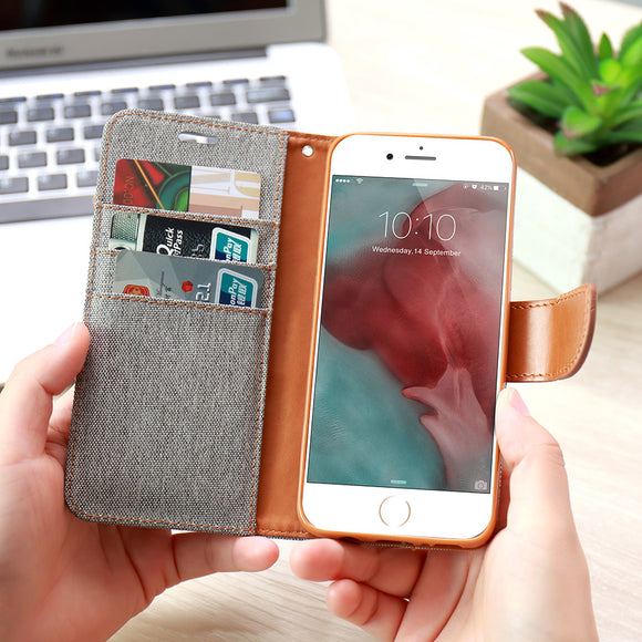 iPhone X 8 7 5S SE 5 Case Wallet Flip Card Slot Cover