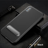 Baseus Kickstand Phone Case For iPhone X TPU Leather + Metal Back Cover For iPhone X