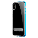 2-in-1 Cell Phone Protective Case With Stand Support Transparent Drop Resistant Mobile Phone Cover For iPhone X