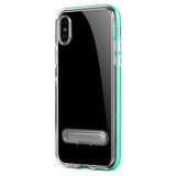 2-in-1 Cell Phone Protective Case With Stand Support Transparent Drop Resistant Mobile Phone Cover For iPhone X