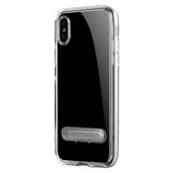 2-in-1 Cell Phone Protective Case With Stand Support Transparent Drop Resistant Mobile Phone Cover For iPhone X