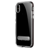 2-in-1 Cell Phone Protective Case With Stand Support Transparent Drop Resistant Mobile Phone Cover For iPhone X