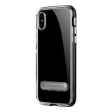 2-in-1 Cell Phone Protective Case With Stand Support Transparent Drop Resistant Mobile Phone Cover For iPhone X