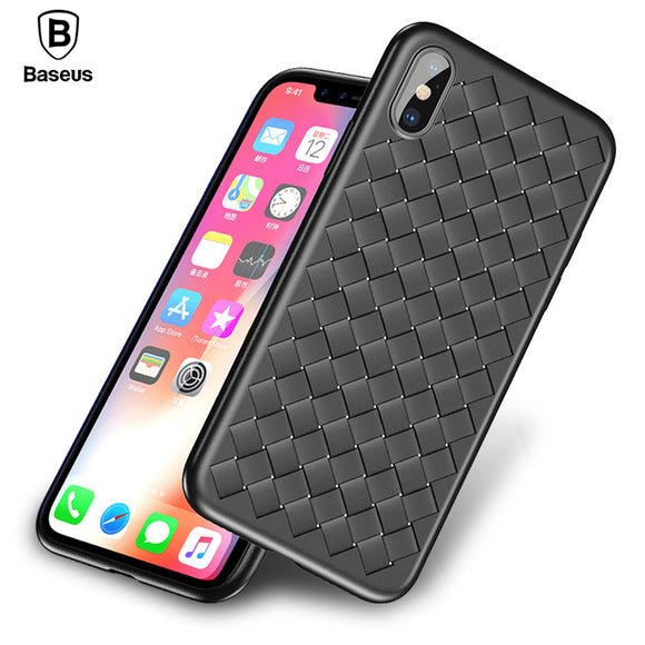 Baseus Weave Case For iPhone X Luxury Ultra Thin Slim