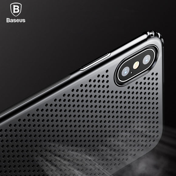 Baseus Breath Case For iPhone X Luxury Ultra Thin Slim Funda PC & TPU Back Protective Cover Case For iPhone X